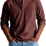 Ben | Men’s Casual Long Sleeve Henley Shirt