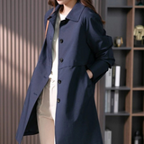 Sarah | Women’s Casual Button Front Long Trench Coat