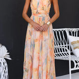 Poppy | Women’s Summer Halter Floral Maxi Dress