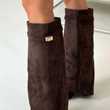 Emily | Women’s Leather Thigh-High Boots with Buckle