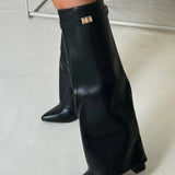 Emily | Women’s Leather Thigh-High Boots with Buckle