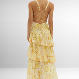 Maria | Women’s Elegant Floral Tiered Maxi Dress