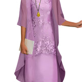 Ivy | Women Flowing Sheer Sleeve Midi Dress