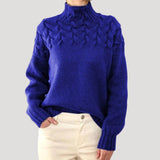 Emma | Women’s Spring Cable High-Neck Sweater