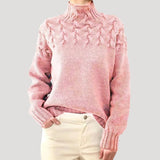 Emma | Women’s Spring Cable High-Neck Sweater