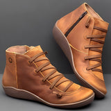 Fiona | Women’s Lace-Up Zip Ankle Boots