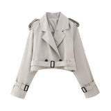 Charlotte | Women’s Stylish Short Double-Breasted Trench Coat