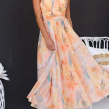 Poppy | Women’s Summer Halter Floral Maxi Dress