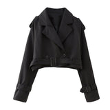 Charlotte | Women’s Stylish Short Double-Breasted Trench Coat