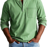 Ben | Men’s Casual Long Sleeve Henley Shirt