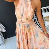 Poppy | Women’s Summer Halter Floral Maxi Dress