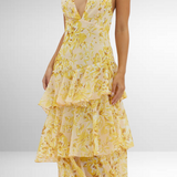 Maria | Women’s Elegant Floral Tiered Maxi Dress