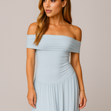 Isabel | Women Wedding Guest Pleated Maxi Dress