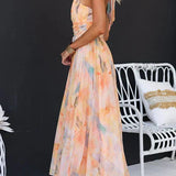 Poppy | Women’s Summer Halter Floral Maxi Dress