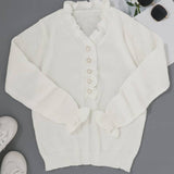 Darcey | Ruffle Blouse with Decorative Buttons for Women