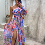Millie | Women’s Elegant Floral Slit Maxi Dress