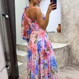 Millie | Women’s Elegant Floral Slit Maxi Dress