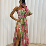 Millie | Women’s Elegant Floral Slit Maxi Dress