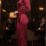 Beatrice | Women’s Spring Wrap Evening Midi Dress