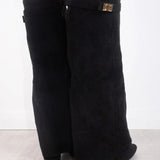 Emily | Women’s Leather Thigh-High Boots with Buckle
