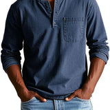 Ben | Men’s Casual Long Sleeve Henley Shirt