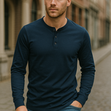 Christopher | Stylish Men’s Long-Sleeve Henley Shirt