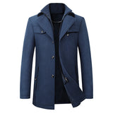 Michael | Men’s Elegant Winter Long Button Overcoat