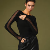 Florence | Women’s Spring Stylish Mesh Sleeve T-Shirt