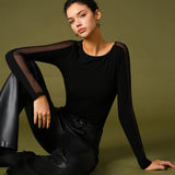 Florence | Women’s Spring Stylish Mesh Sleeve T-Shirt