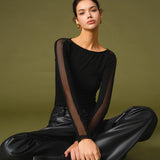 Florence | Women’s Spring Stylish Mesh Sleeve T-Shirt