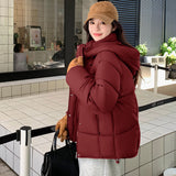 Black Hooded Down Puffer Jacket for Women | Stylish Winter Coat