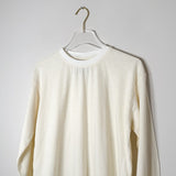 Cropped Long Sleeve T Shirt in Washed White | Women's Relaxed Fit Top in Hemp and Organic Cotton