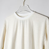 Cropped Long Sleeve T Shirt in Washed White | Women's Relaxed Fit Top in Hemp and Organic Cotton