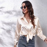 Sydney | Women’s Casual Workwear Loose Fit Satin Blouses