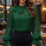 Georgia | Women’s Elegant Spring Belly Cover Blouse