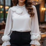 Georgia | Women’s Elegant Spring Belly Cover Blouse
