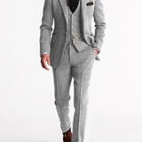 Clark | Men’s Spring Three-Piece Tweed Tuxedo Suit
