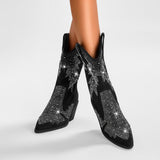Alice | Women’s Trendy Western Boots with Rhinestone Detail