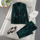 Grace | Women’s Casual Tailored Suit Set with Long Blazer