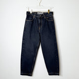Ozon Black Sculpture | Cropped Barrel Men's Jeans in Washed Black