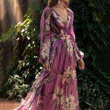 Abigail | Women’s Comfortable Floral V-Neck Maxi Dress