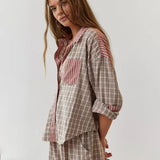 Grace | Women Spring Plaid Two Piece Set
