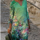 Hailey | Women’s Floral V-Neck Midi Dress