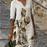 Hailey | Women’s Floral V-Neck Midi Dress