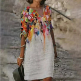 Hailey | Women’s Floral V-Neck Midi Dress