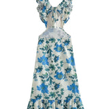 Bethany | Floral Elegant Ruffle Maxi Dress