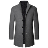 Mason | Men’s Sophisticated Long Overcoat With Buttons
