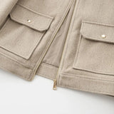Emily | women’s zippered wool bomber jacket