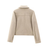 Emily | women’s zippered wool bomber jacket