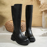 Julia | Women’s Leather Knee-High Boots with Heels